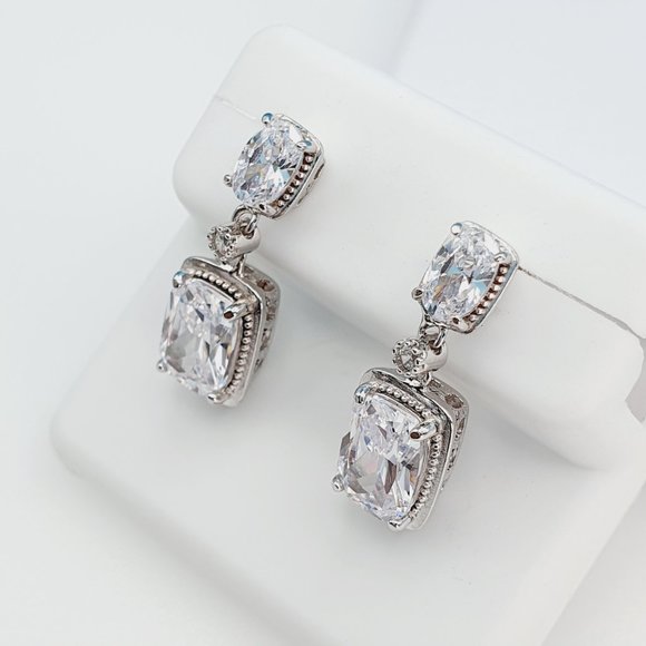 "925 Sterling Silver Cubic Zirconia Earrings, U19254849 - Picture 6 of 11